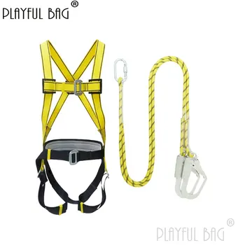 PB Игриво чанта, защита от падане, пятиточечный колан за цялото тяло на осигурителната въже, Единично въже, Двойно въже, Голяма кука ZL115.1