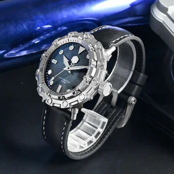 San Martin-автоматични механични луксозни мъжки часовник от титан оригинален дизайн с кръгла циферблат, лимитированная серия часа, сапфировые водоустойчив A