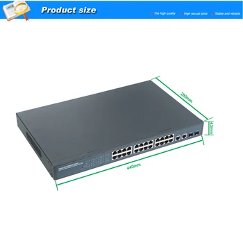 Switch POE с 24 порта и 2 гигабитными комбинирани порта с RTL8332L