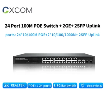 Switch POE с 24 порта и 2 гигабитными комбинирани порта с RTL8332L