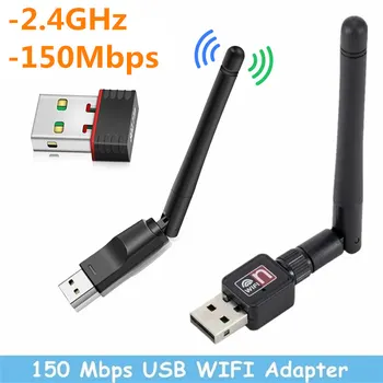 Techkey Adaptador USB Wifi 150 Mbit/с 2,4 G WiFi против antena PC Mini ordenador рецептор тарьета де червен 802.11 b/n/g/ac Ethernet