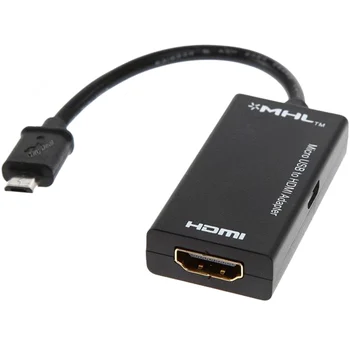 USB към HDMI MHL Micro USB Мъжки към HDMI Женски Vedio Кабел За Свързване на Адаптер Конектор за Samsung HTC XiaoMi GK99