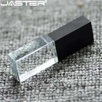 USB-памети JASTER Crystal с 3D принтиране избор на лого 4 GB 8 GB 16 GB usb flash pendrive 32 GB 64 GB прозрачно стъкло (повече от 1 бр. безплатно лого)
