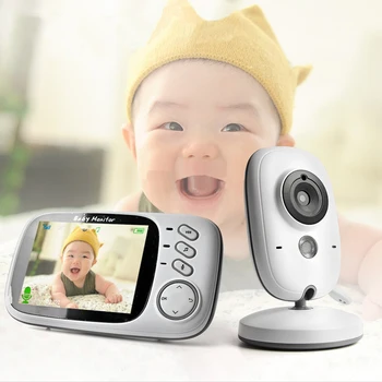 VB603 Видео на бебето следи 2,4 G Безжична 3,2 Инча(А) LCD дисплей 2 Начин на Аудио Разговор Нощно Виждане за Наблюдение Камера за Сигурност гледане на деца