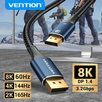 Vention DisplayPort 1,4 Кабел 8 До 60 Hz 4 ДО HDR 165 Hz Дисплейный порт аудио кабел за видео PC Лаптоп ТЕЛЕВИЗИЯ дисплейный порт 1,4 DP кабел 1,2