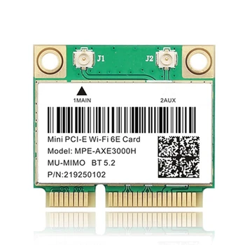 Wifi 6E 2400 Mbps AX210 MPE-AXE3000H Безжична Мини-карта на PCI-E за БТ 5,2 802.11 AX 2,4 G/5G/6GHz мрежов Адаптер Wlan карта