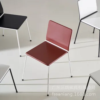 Y-38 Y-40 Sanlang дизайн, бяла рисувани маса за хранене, стол лесен луксозен просто домашен стол Модерна мрежа от червен железен стол изкован търговска
