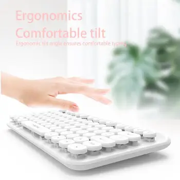 Y60 Bluetooth клавиатура Акумулаторна ергономична безжична клавиатура, 2.4ghz 75 клавиш за офис домашно преносим КОМПЮТЪР