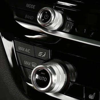 Авто Климатик Дръжка Бутон за Регулиране на силата на Звука Пръстен Завърши Декоративна Капачка За BMW New 5 Series 528li 530li 540li G38 X3