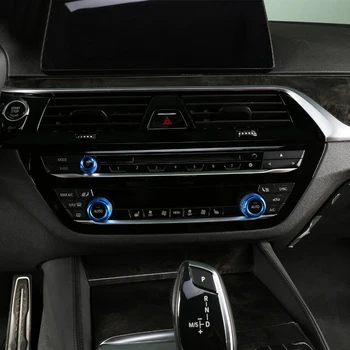 Авто Климатик Дръжка Бутон за Регулиране на силата на Звука Пръстен Завърши Декоративна Капачка За BMW New 5 Series 528li 530li 540li G38 X3
