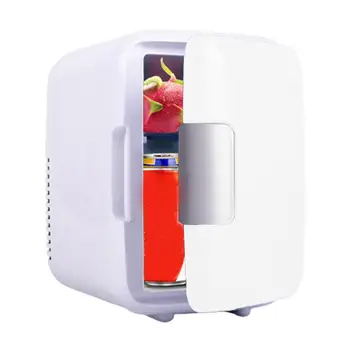 Автомобилен хладилник и Малък хладилник за общежития Хладилник за грижа за кожата Преносим малък хладилник охладител и топло за козметични продукти, захранване 12V