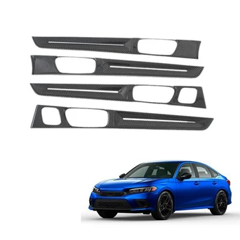 Автомобилни вътрешна панелите на вратите от въглеродни влакна, декоративна накладки за Honda Civic 11-то поколение 2021-2022