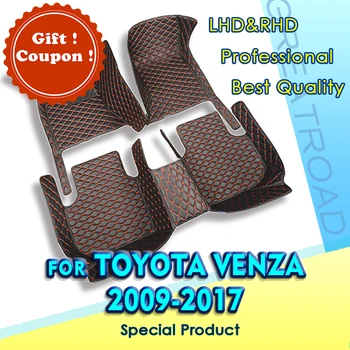 Автомобилни стелки за Toyota Venza 2009-2017 2010 2011 2012 2013 потребителски автомобилни накладки за краката Авто килим аксесоари за интериора