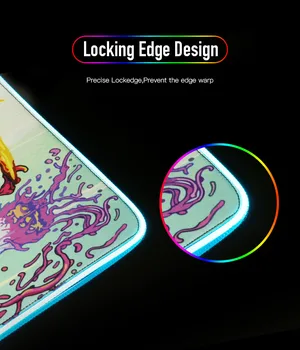 Аниме Черешово дърво Vime RGB игра голяма подложка за мишка геймерский led подложка за компютърна мишка розово с подсветка Килим за клавиатура тенис на мат