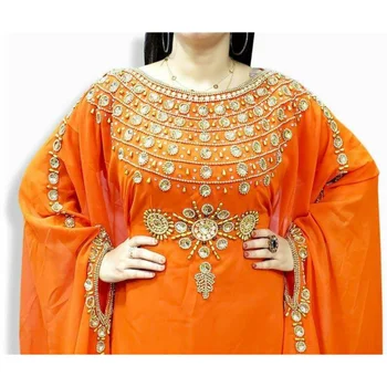 Африкански кафтан, Дубайские caftans, марокански Абайя Фараша с дълъг ръкав и яка, рокли 56 инча