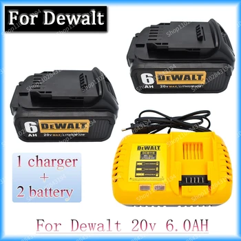 Батерия електрически инструменти Dewalt 3.0 AH 4.0 5.0 AH AH 6.0 AH 18V 20v за батерията Dewalt DCB180 DCB181 DCB182 DCB201 DCB200 максимална мощност 18650