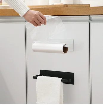 Без пробиване, притежателят на лепило за хартиени кърпи, държач за тоалетна хартия, държач за ролка хартия, рафтове за съхранение на прясна фолиа, стенни полк