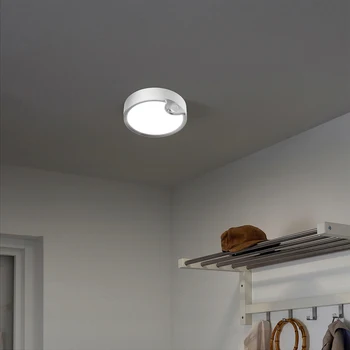 Безжична инсталация на тавана Led лампа за лесна настройка за Автоматично изключване в деня Движение топла светлина