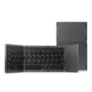 Безжична сгъваема клавиатура HUWEI Mini с тачпадом, акумулаторна сгъваема Bluetooth клавиатура за таблета на Xiaomi Chuwi Teclast