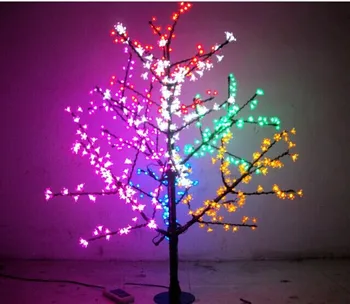 Безплатна доставка Коледно led Лампа за черешово дърво 1,5 м 480 бр. Лампи 110/220 v Ac Цветна Цвят Водоустойчив За Употреба на Открито