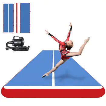 Безплатна доставка, надуваеми въздушна пътека за акробатика 8*2*0.2 м надуваеми гимнастика постелки, тренировъчни постелки с въздушно помпа