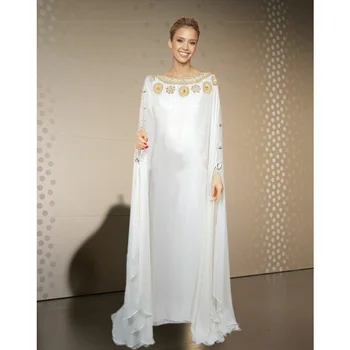 Бели caftans от Мароко, Дубай, рокли Farasha Абая, необичайни дълги рокли с европейските и американските модни тенденции
