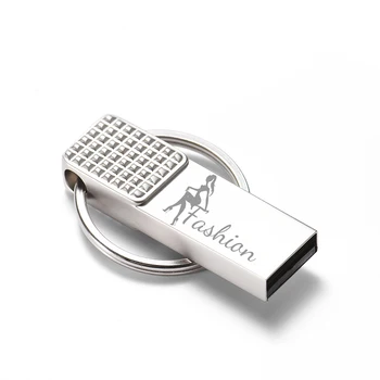 Бизнес Подарък Безплатен Лого, USB Флаш-диск 128 GB Метални Химикалки 64 GB Ключодържател Memory Stick 32 GB Silver U-диск 16 GB 8 GB от 4 GB