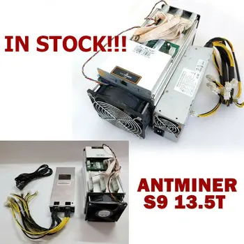 Биткойн-миньор AntMiner S9 13,5 T W/ 110-220v с блок захранване биткойн-миньор в наличност