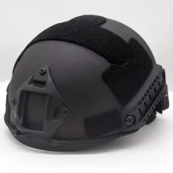 Бърз тактически шлем от фибростъкло, взривозащитен, предотвратяване на сблъсък, 1,5 кг, тренировъчен армейски каска за обучение на специалните сили CS, наполовина каска с високо деколте, наполовина каска
