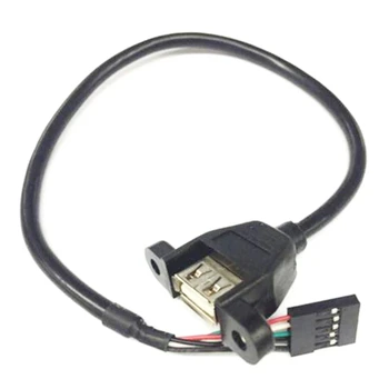 Вграден USB кабел за хоста от чиста Мед 5 ПЕНСА с една стъпка DuPont-2.54 5Pin USB Гнездовому порт на дънната Платка на КОМПЮТЪР, USB-Кабел за трансфер на данни