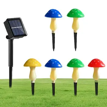 Водоустойчива IP65 слънчева градина светлини, външни слънчеви гъбични светлини, слънчеви led лампа за косене на трева, двор, аксесоари за дома, дворно осветление