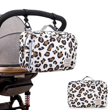 Водоустойчива чанта за съхранение на детски колички, окачени чанти за памперси с принтом на майката и на детето, луксозна дизайнерска чанта за пътуване, чанта за памперси