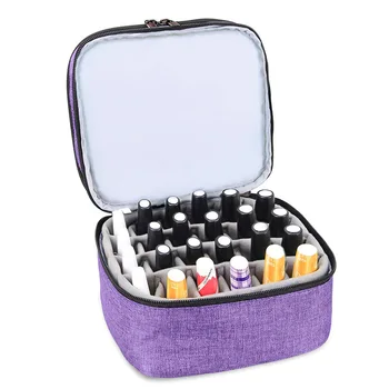 Водоустойчива чанта-органайзер за грим, кутии за козметични и етерични масла, двуслойни преносим калъф за съхранение на лака за нокти, чанта за носене