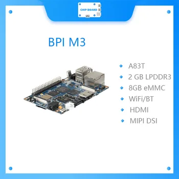 Восьмиядерный процесор Banana Pi M3 Allwinner A83T с честота 1,8 Ghz и мощен процесор 8GEMM
