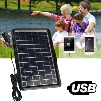 Външна соларен панел с мощност 40 W, зарядно устройство 6 В група, стабилизатор на напрежението, USB-линия 3 М, обезопасена, зареждане от слънчева енергия за мобилен телефон, къмпинг