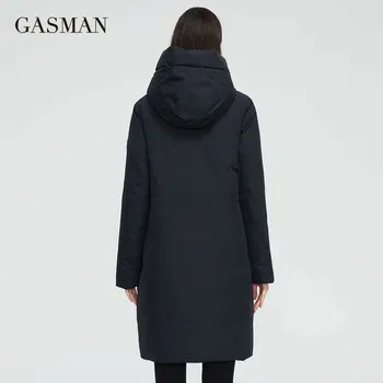 ГАЗОВЩИК 2022 нови дамски зимни якета черен висококачествен случайни топло пуховик с качулка дълга дебела горна дреха Парк палто дамско 210
