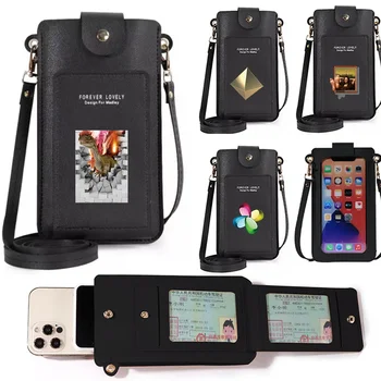 Дамска Чанта за мобилен телефон iPhone 13 12 11 Pro 6S 7 8/huawei P20/Xiaomi Case Чанта през рамо от Изкуствена кожа за Момичета, Универсална Чанта За Телефон, Портфейл