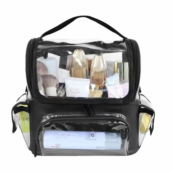 Дамски чанти от PVC, раница за инструменти за грим в салон за съхранение на фризьорски салони, прозрачна, водоустойчива чанта, аксесоари за фризьори