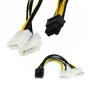 Двойна 4pin-8pin кабел-адаптер PCI-E Кабел-адаптер за захранване на графичната карта 180 W захранващ кабел
