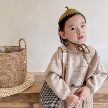 Детска hoody в корейски стил, есенно-зимни дрехи за деца, пуловер за момичета и момчета от 1 до 7 години, блузи с дълъг ръкав, ризи