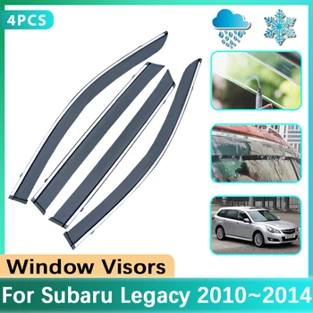 Дефлектори За Subaru Legacy Touring Wagon Liberty BM BR 2010 ~ 2014 Прозорци на Автомобили Козирка От Дъжд И Дим Солнцезащитная Покриване на Автомобилни Аксесоари