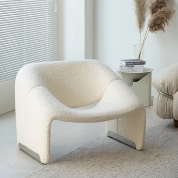 Диван-стол за релаксираща почивка в скандинавски стил, единична дизайнерски стол, лека луксозно обзавеждане, лесен творчески дом, разтегателен диван и фотьойл за хол