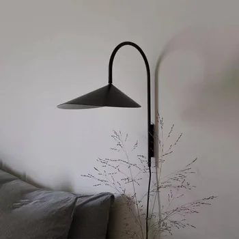 Дизайнерски стенен лампа за спалня в скандинавски стил, хол, творчески кабинет, прост модел, индивидуалност, нощна лампа за хотела wabi sabi wind