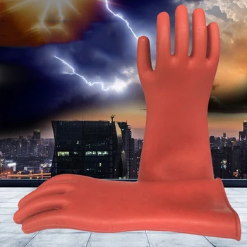 Домашни изолационни ръкавици за високо напрежение 12 kv за да се предотврати изтичане на електроенергия Гумени домашни ръкавици за работа