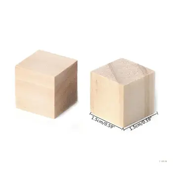 Дървени Кубчета M5TC Непълни Празни Квадратни Дървени Брезови Блокове за Рисуване и Декорации Изработка на Пъзели Производство на Diy Проекти направи си САМ