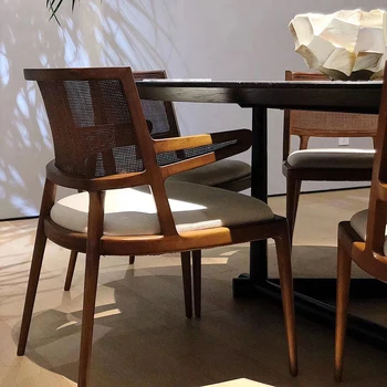 Дървени офис трапезни столове Nordic Mobile, ергономични луксозни трапезни столове за всекидневна, кухненски мебели Sillas De Cocina, градинска мебел