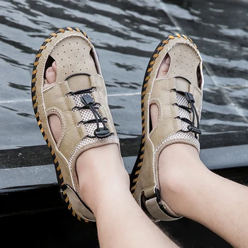 Ежедневни сандали на платформа Golden Sapling, мъжки модни плажната обувки, дишаща мъжки сандали, Летни обувки Sandale Homme Chaussures