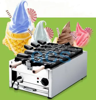 Електрическа 110 В На 220 В Търговски машина за приготвяне на сладолед Тайяки, вафельница под формата на филе от рожка, форми за замразено риба