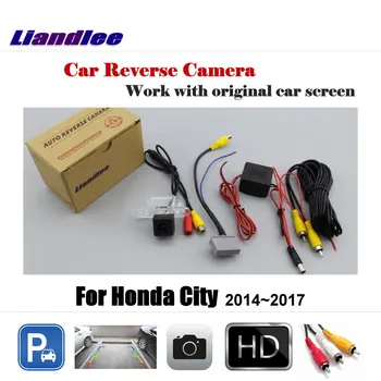 За Honda City 2014 2015 2016 2017 автомобили парковочная камера за задно виждане AUTO HD CCD NTSC OEM CAM с RCA адаптер