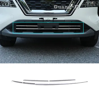 За Nissan X-trail Xtrail Измамник 2021 2022 2023 Авто предна броня от неръждаема стомана, долната решетка, радиатор, панел, външни аксесоари